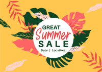 Great Summer Sale Postcard