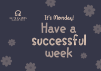 Success Starts on Mondays Postcard