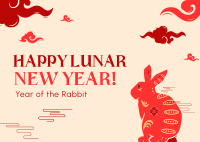 The Oriental Bunny Postcard