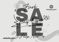 Doodly Generic Flash Sale Postcard Image Preview