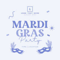 Mardi Gras Party Instagram Post