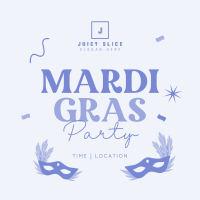 Mardi Gras Party Instagram Post