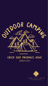 Rustic Camping Facebook Story Design