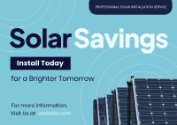 Solar Savings Postcard