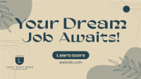 Modern Floral Dream Job Awaits Facebook Event Cover