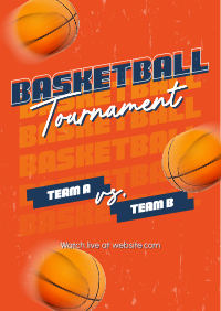 Basketball Game Tournament Poster