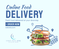 Fresh Burger Delivery Facebook Post