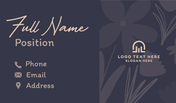Minimal and Feminine Floral Business Card Design Image Preview