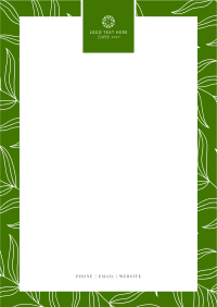 Leaves Pattern Letterhead Design