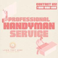 Isometric Handyman Services Linkedin Post Design