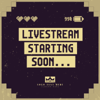 Livestream Start Gaming Instagram Post Design