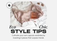 Eco Chic Tips Postcard Design