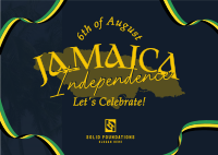 Jamaica Independence Day Postcard Image Preview