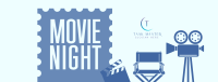 Minimalist Movie Night Facebook Cover Image Preview