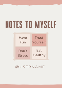 Note to Self List Flyer