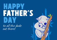 Father's Day Koala Postcard