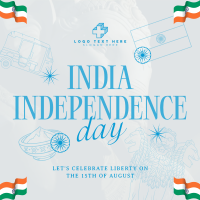 India Independence Symbols Instagram Post