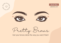 Pretty Brows Postcard