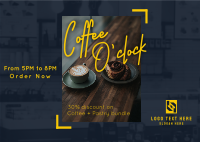 Coffee O'Clock Postcard