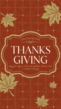 Elegant Thanksgiving Greeting Instagram Reel