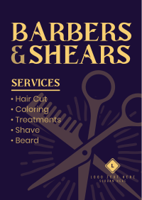 Barbers & Scissors Poster