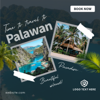 Palawan Paradise Travel Instagram Post Design