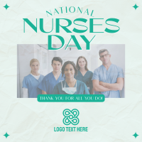 Retro Nurses Day Linkedin Post