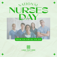 Retro Nurses Day Linkedin Post Design