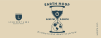 Earth Hour Glass Facebook Cover Design