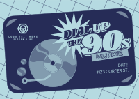 Retro DJ Event Postcard Design