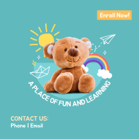 Daycare Center Teddy Bear Instagram Post Image Preview