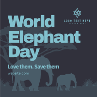 World Elephant Day Linkedin Post example 3