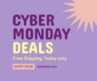 Quirky Cyber Monday Facebook Post