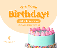 Birthday Cake Promo Facebook Post