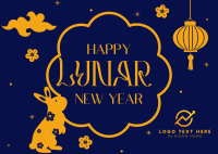 Lunar New Year Rabbit Postcard