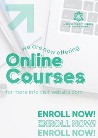 Online Courses Enrollment Flyer