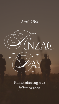 Anzac Day Remembrance Facebook Story