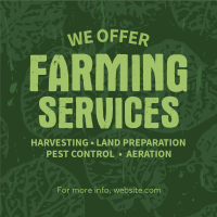 Rustic Farming Services Linkedin Post Design