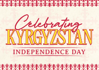 Kyrgyzstan National Celebration Postcard Design