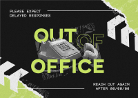 Grungy Out Of Office Postcard