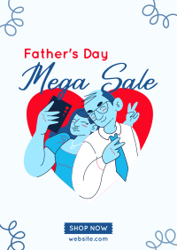 Lets Take A Selfie Papa Sale Poster