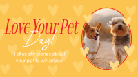 Retro Love Your Pet Day Facebook Event Cover