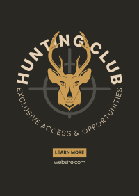 Hunting Club Deer Poster