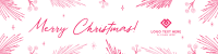 Merry Christmas Leaves Etsy Banner