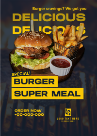 Special Burger Meal Poster