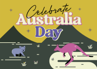 Australia Day Landscape Postcard