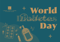 World Diabetes Day Postcard example 1