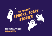 Spooky Podcast Postcard