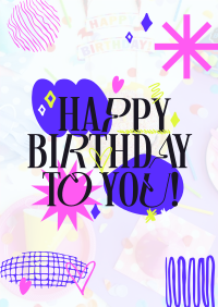 Quirky Birthday Celebration Flyer