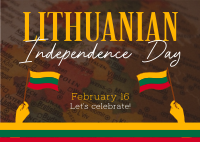 Modern Lithuanian Independence Day Postcard